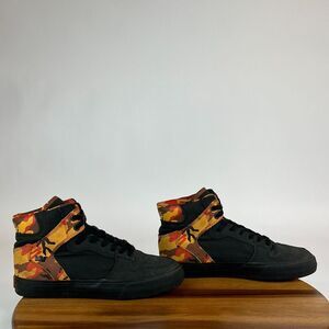 Mens Supra Rothco Vaider Camo Black High Top Skateboarding Shoes Size 6 M GUC